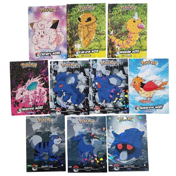 Pokemon Crystal Stained Glass Card Collection Lot Of 10 NM 2024-2025 - Picture 1 of 9